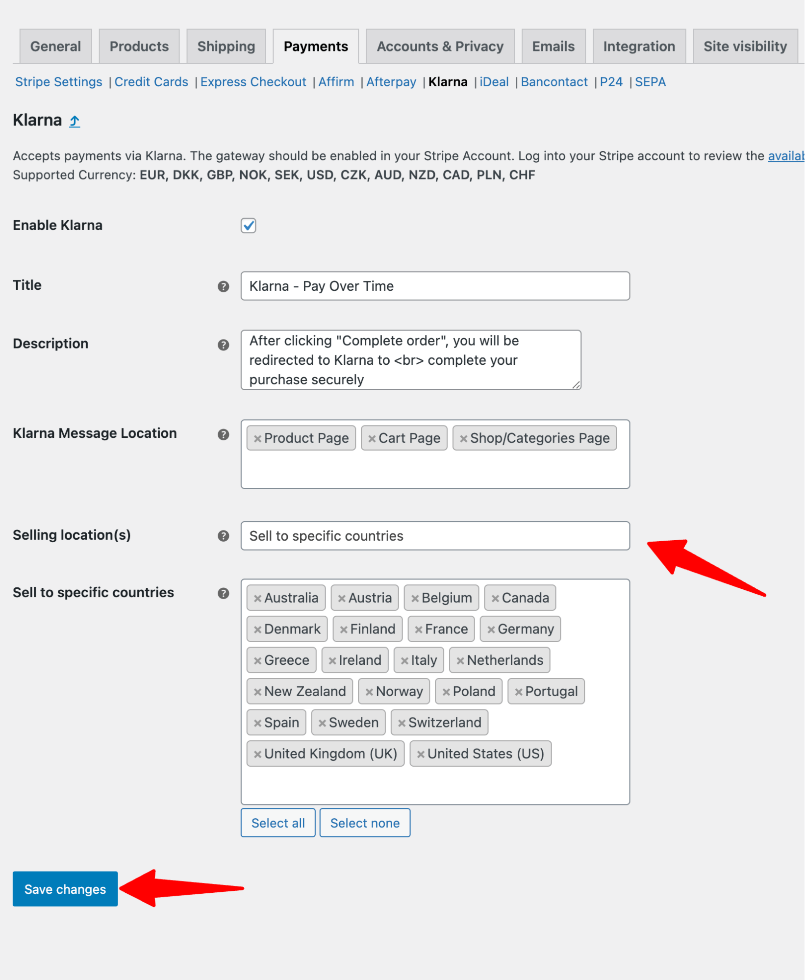 configure BNPL payments