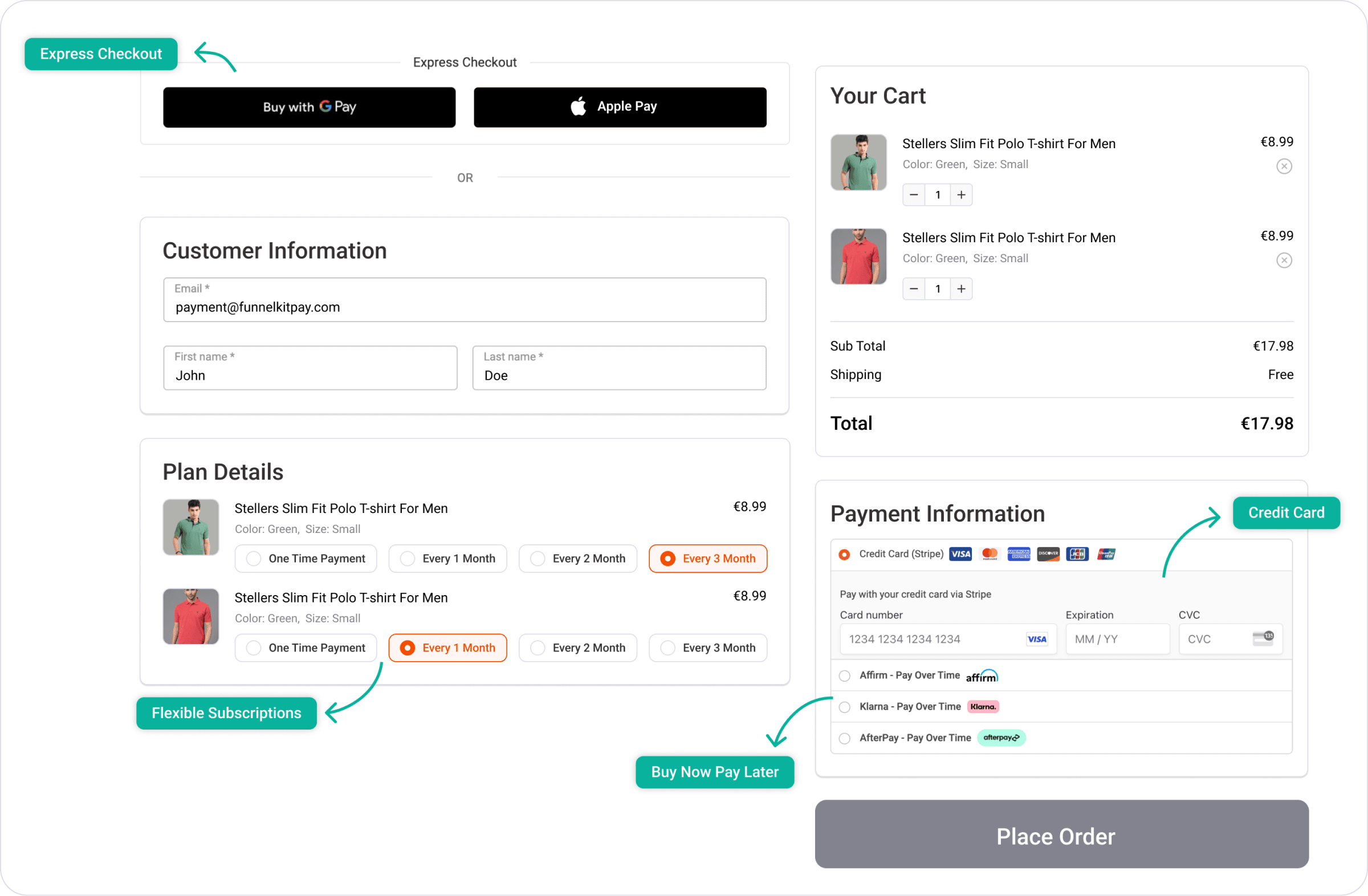 FunnelKit Pay - features at glance