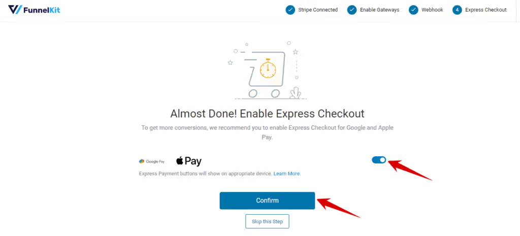 enable express checkout