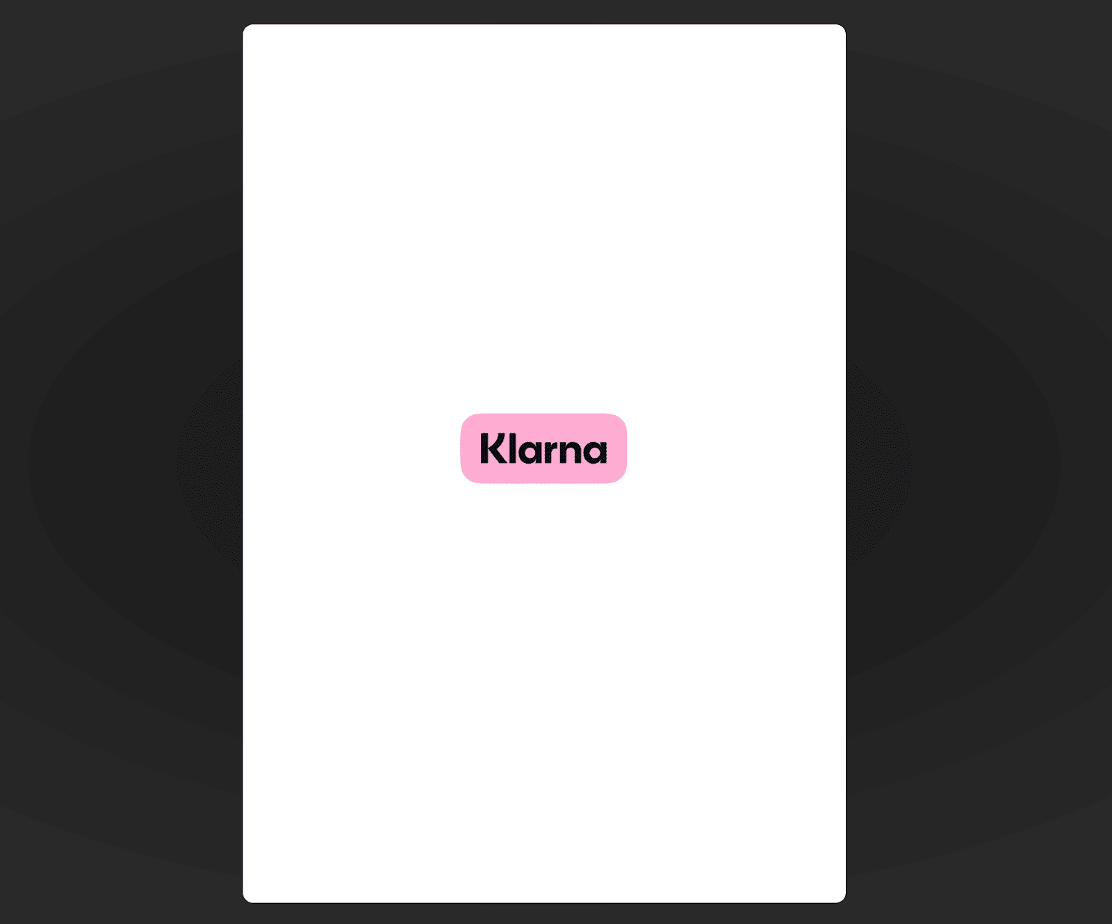 klarna popup will open up