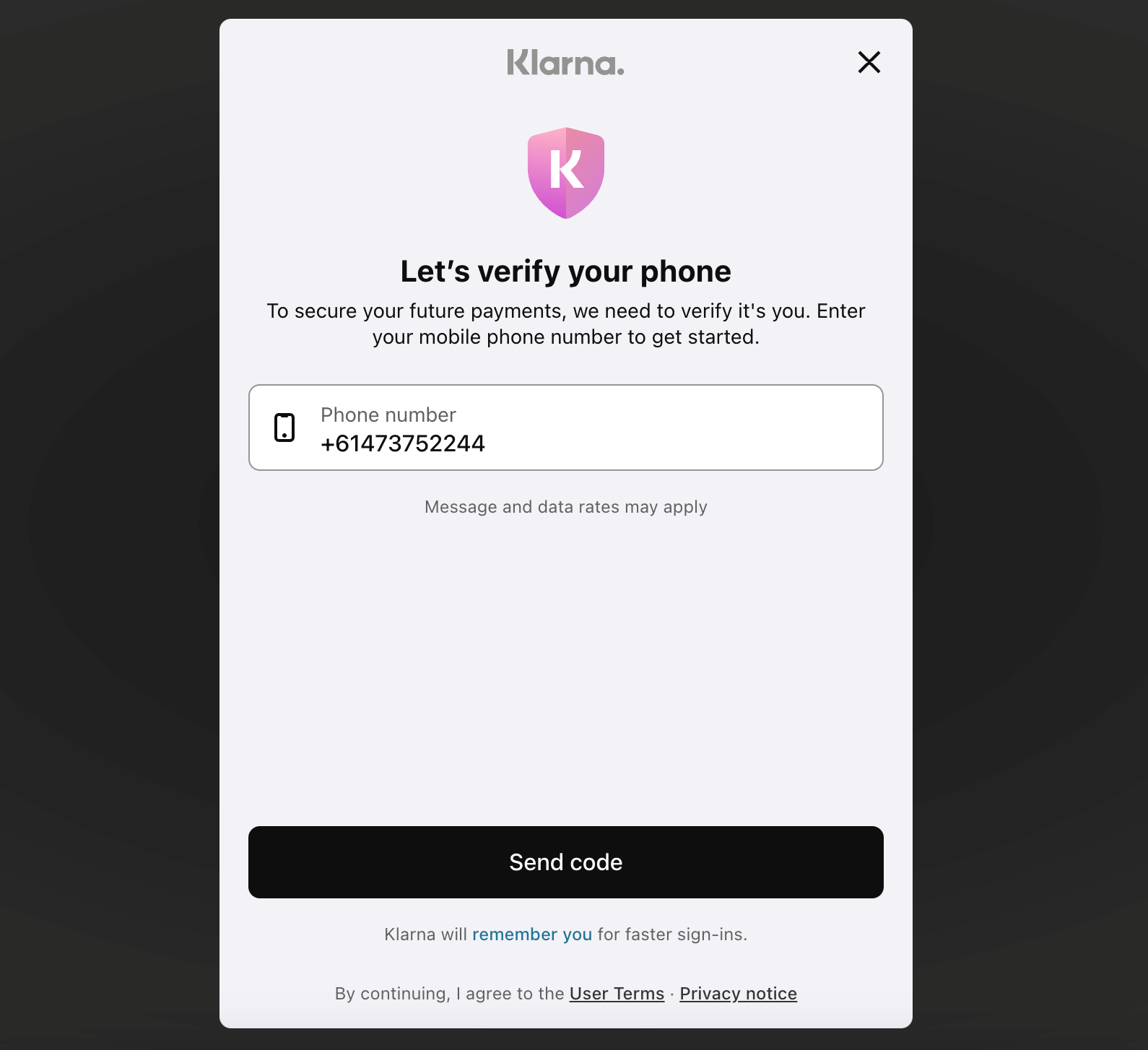 klarna verification