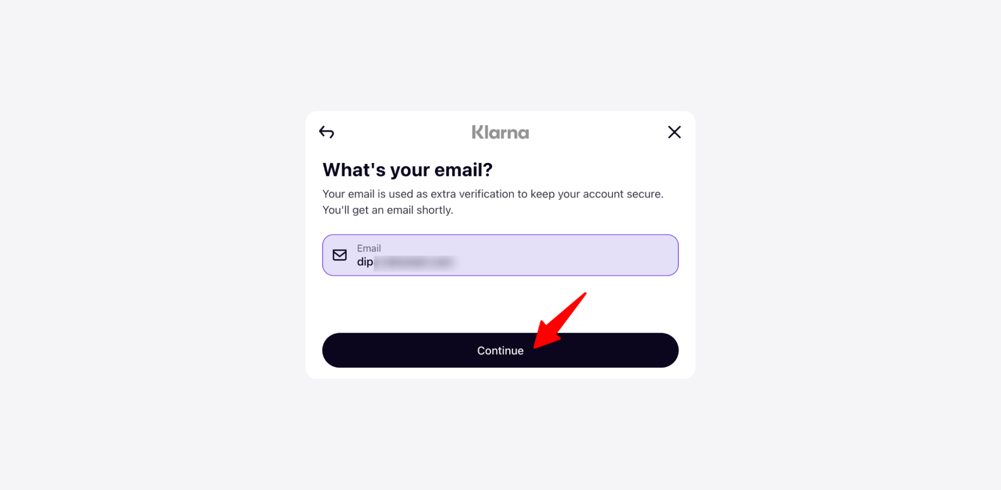 provide email for Klarna