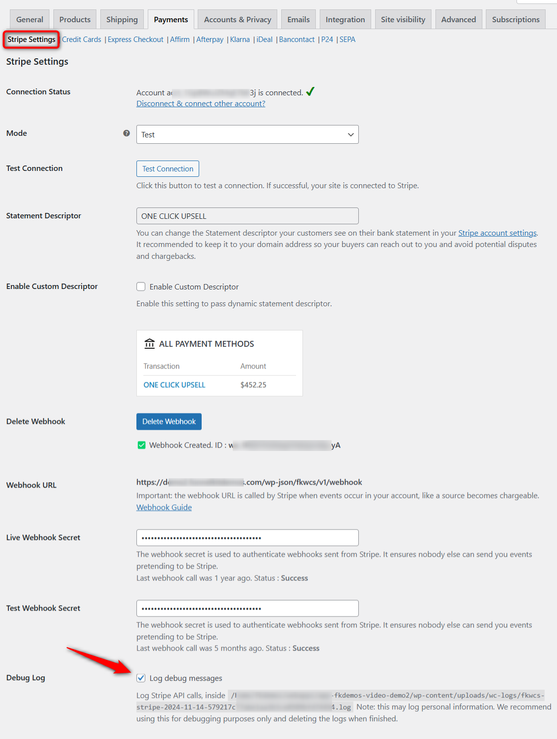 Enable logs to get more information about the order payment failure